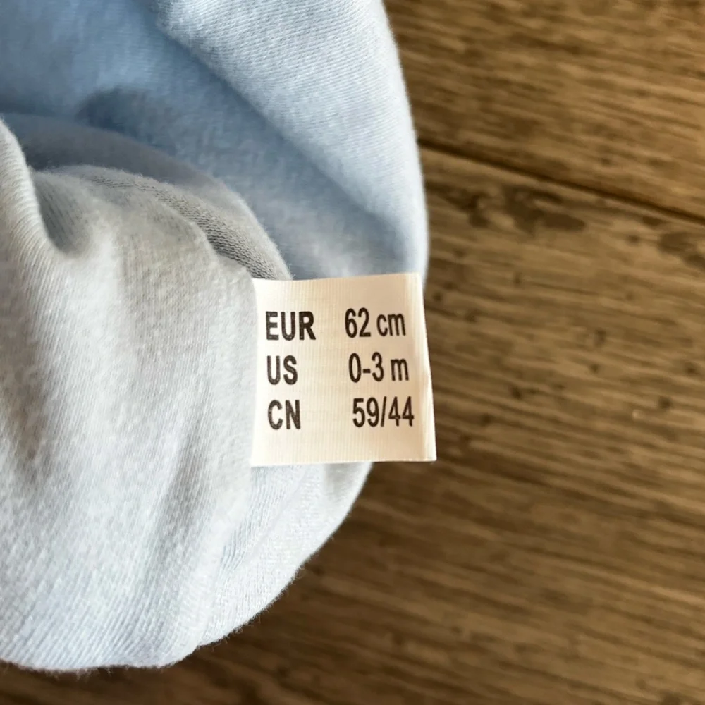 Luke Baby Boy Newborn Baby Hat & Embroidered Bib Brown Light Carolina Blue